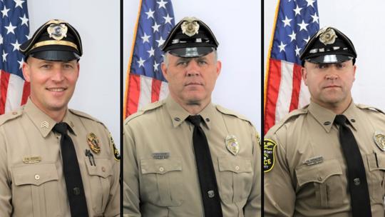 From left to right: Detective Sergeant Cody Becker, Detective Mark Baker and Detective Isaiah Emenheiser
