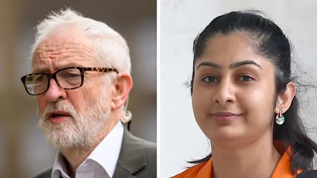 Jeremy Corbyn(left) and Zarah Sultana(right)