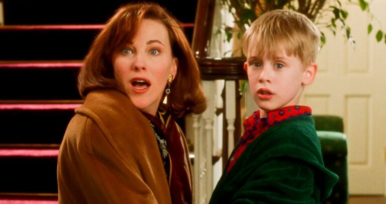 Catheline O'hara with Macaulay Kulcin in the 1999 film, Home Alone