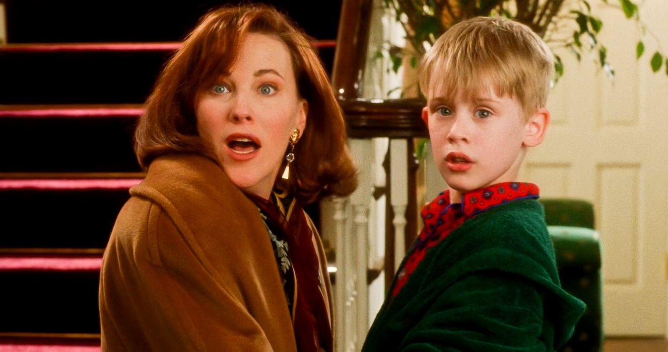 Catheline O'hara with Macaulay Kulcin in the 1999 film, Home Alone