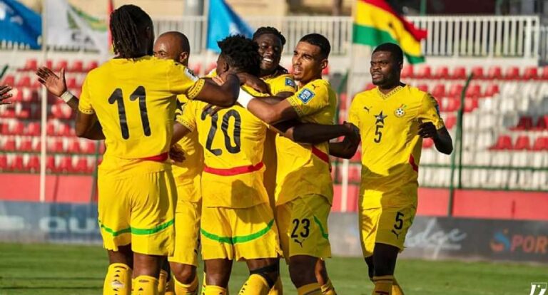 Ghana National Football Players celebrating in 2025 | Ghana Football Association