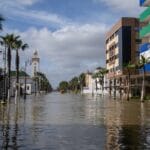 Flooding in Ksar el-Kebir, Morocco, amid ongoing heavy rainfall and rising water levels in the Loukkos River | EPA