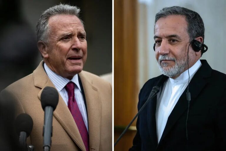 Steve Witkoff, left, President Trump’s special envoy, in Washington last month, and Abbas Araghchi, Iran’s foreign minister, in Tehran in February. The two men led negotiations on Saturday.Credit...Maansi Srivastava for The New York Times; Vahid Salemi/Associated Press