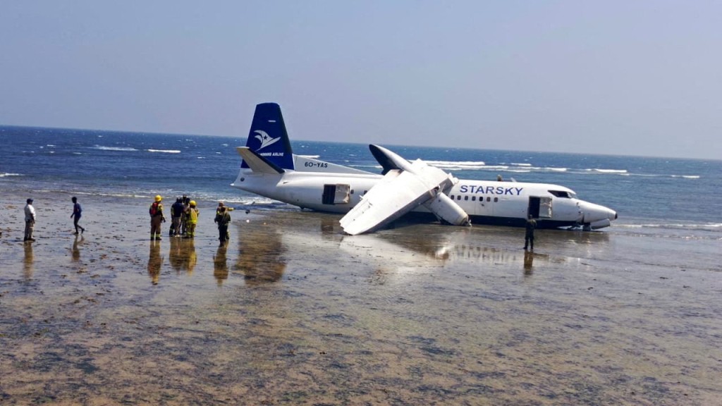 Plane with 55 Passengers Overshoots Runway in Somalia | REUTERS