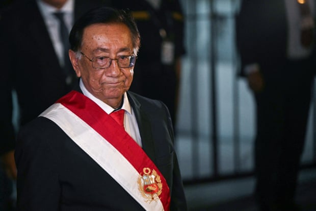José María Balcázar has been voted in as Peru’s new interim president ahead of general elections in April, making him the country’s eighth president in as many years. | Ernesto Benavides/AFP/Getty Images