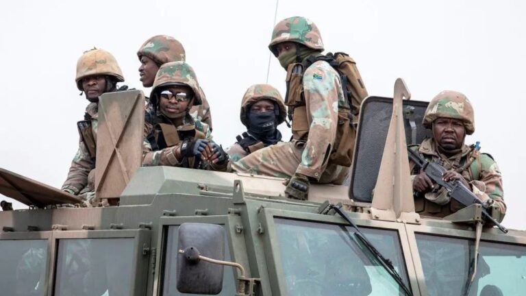 Soldiers were deployed to the Western Cape and Gauteng, provinces hard hit by gang violence and illegal mining respectively | BBC