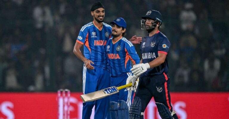 India Hammers Namibia Ahead of Pakistan Clash | ARUN SANKAR / AFP