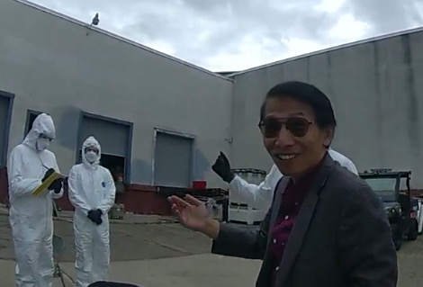 Suspect Jia Bei Zhu in front of the Reedley biolab | courtesy of City of Reedley