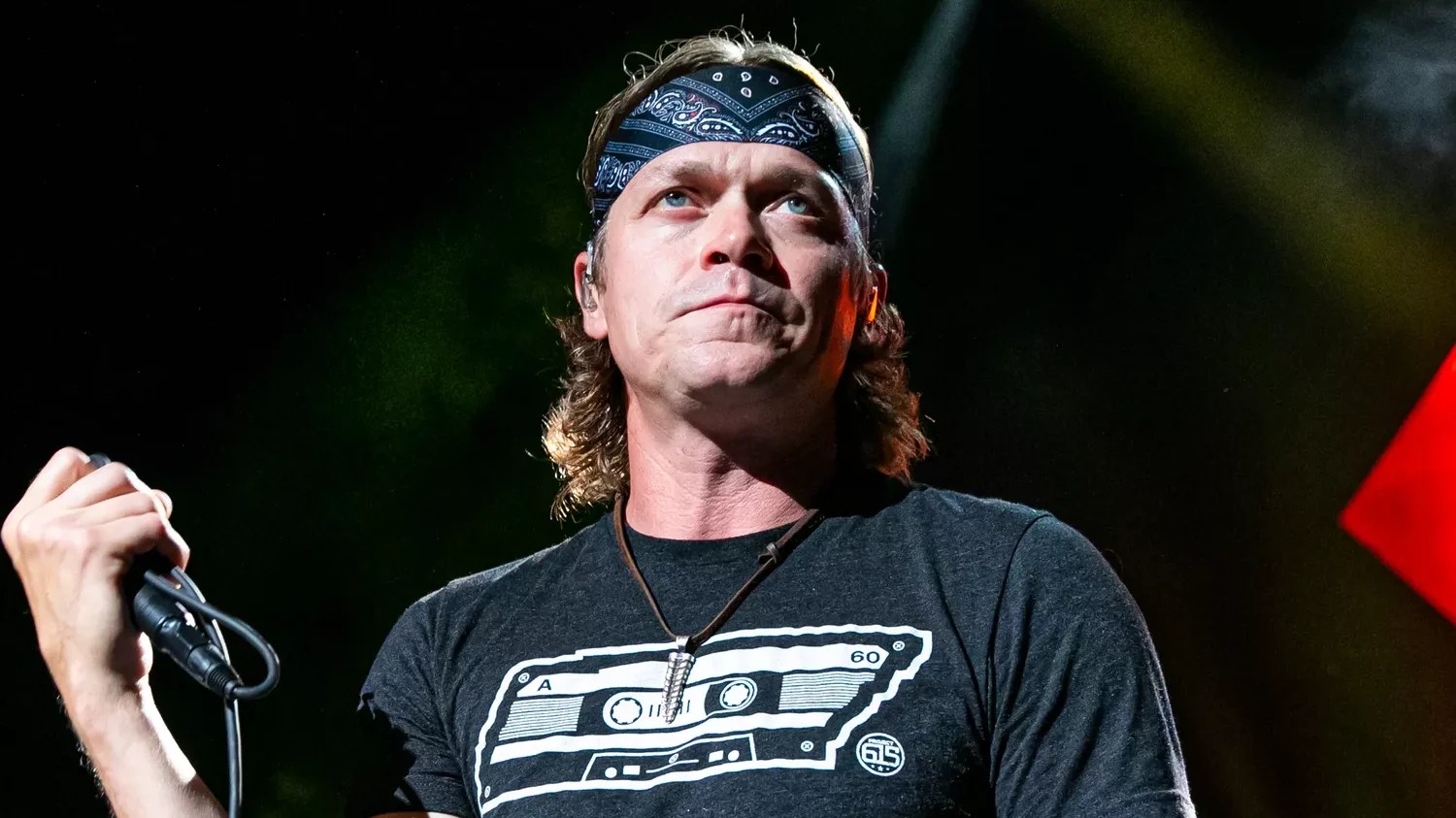 Brad Arnold of 3 Doors Down performs at the Michigan Lottery Amphitheatre in Sterling Heights, Mich., on Aug. 7, 2021| Scott Legato/Getty