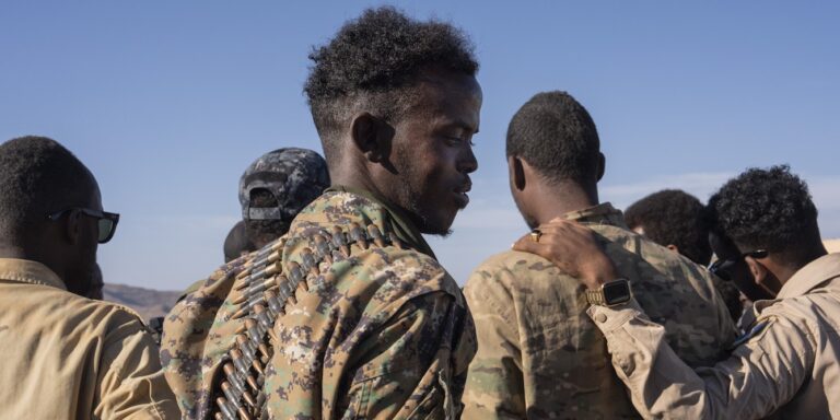 Soldiers with the Puntland Defense Forces. Photo by Carolyn Van Houten/The Washington Post via Getty Images