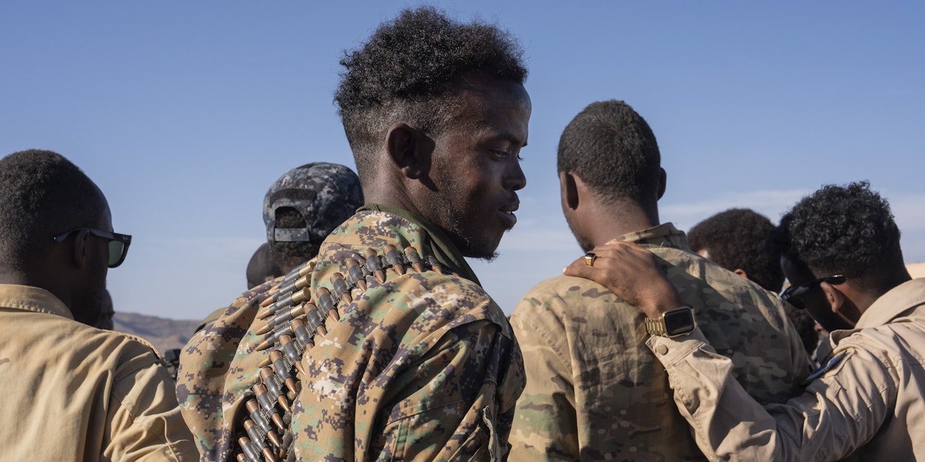 Soldiers with the Puntland Defense Forces. Photo by Carolyn Van Houten/The Washington Post via Getty Images