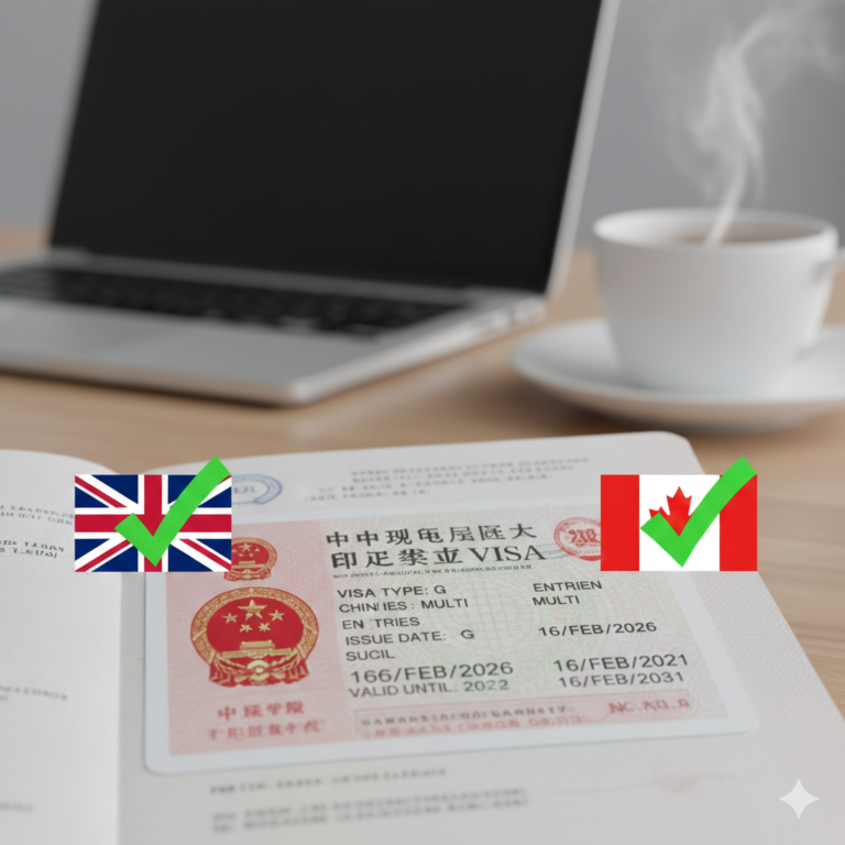 China: Visa-Free Entry Extended to UK and Canada | Made by AI/SWT Images