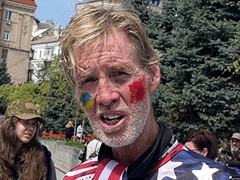 Ryan Routh speaks during an interview at a rally on April 27, 2022. Routh has been charged with the attempted assassination of former President Donald Trump, following a Sept. 15 incident at Trump’s West Palm Beach, Fla. golf course. / AFPTV via Getty Images