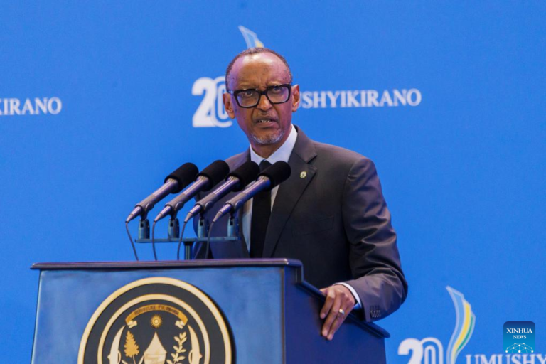 Rwandan President Paul Kagame speaks at the 20th National Dialogue Council, in Kigali, Rwanda, Feb. 5, 2026 | Cyril Ndegeya/Xinhua