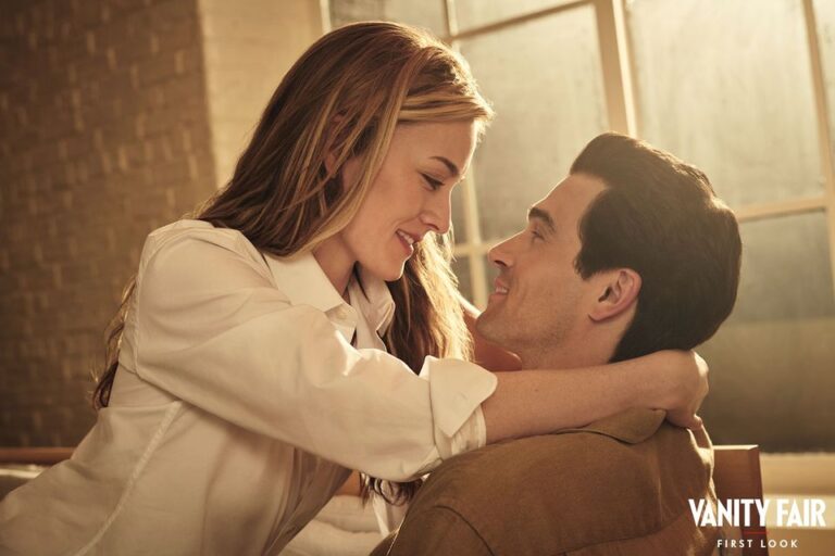 Sarah Pidgeon and Paul Anthony Kelly as Carolyn Bessette and John F. Kennedy Jr. in Love. | FX Networks/Hulu.