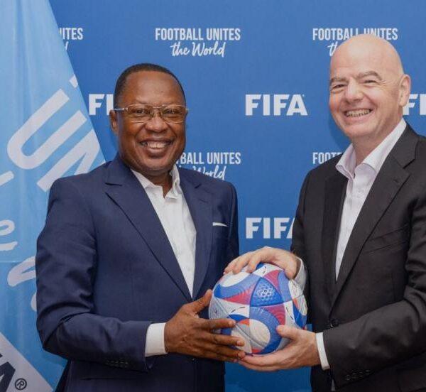 Jean-Guy Blaise Mayolas with FIFA's president Gianni Infantino in 2024 | FIFA