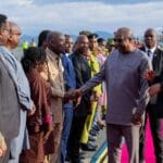 Former President of Ghana John Dramani Mahama arrives in Tanzania to join the 20th anniversary of the African Court on Human and Peoples' Rights as guest of honor.