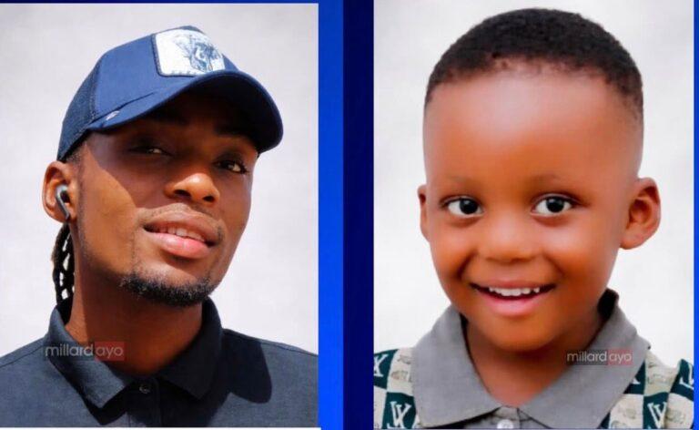 Joseph Yustino Muhulila (left) was sentenced to death for killing his son Timotheo Joseph (right) | @millardayo/socials