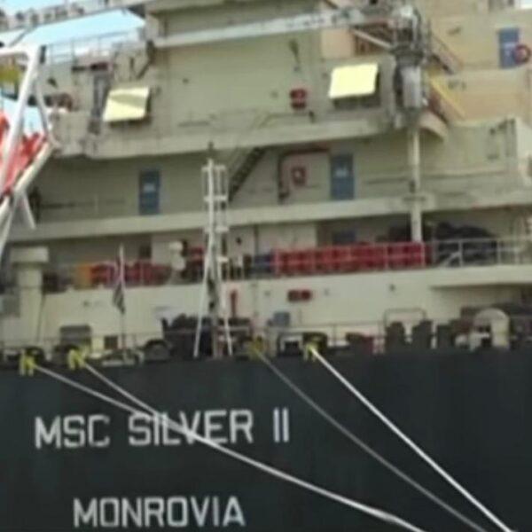 A Car carrier ship from Yokohama initiallly heading Jebel Ali, Dubai docked at Lamu's port