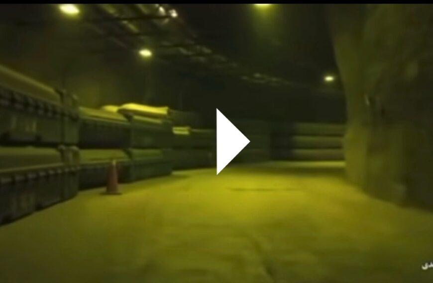 A cut from video by IRIBNEWS showing missles in an underground storage | IRIBNEWS