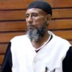 Murad Awadh Mbarak listening to his ruling at The High Court in Mombasa after killing his wife over joining Instagram