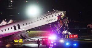 Air Canada jet collides with fire truck at LaGuardia, two pilots reported dead | REUTERS