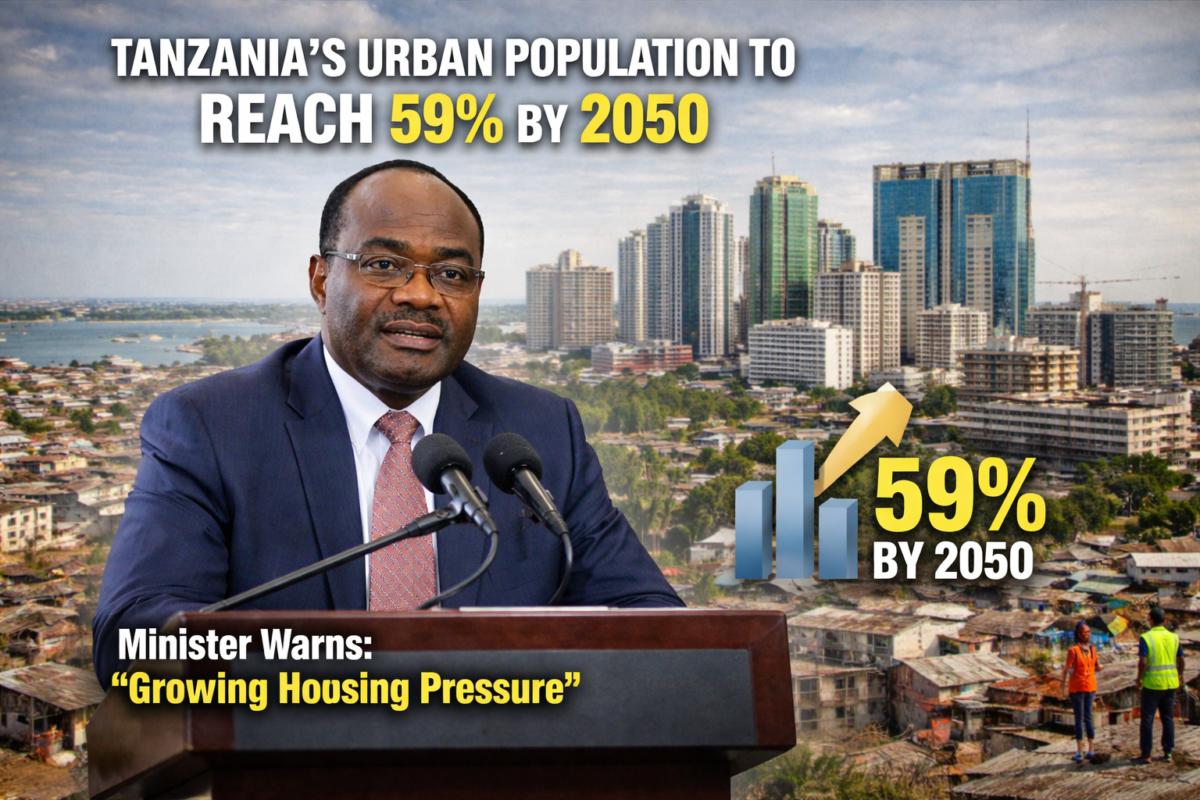 Tanzania Urban Population to Reach 59% by 2050, Housing Minister Warns Tanzania Urban Population to Reach 59% by 2050, Housing Minister Warns
