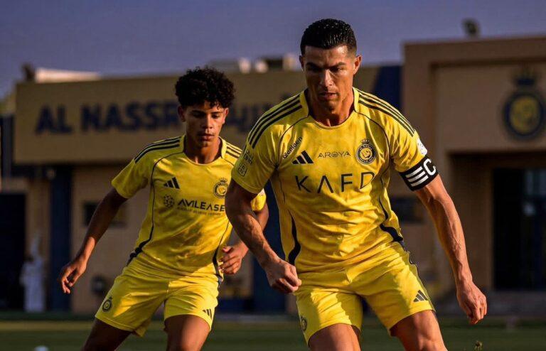 Cristiano Ronaldo and Cristiano Ronaldo Jr Al Nassr training possibility 2026 father son football
