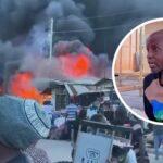 Rows of newly constructed stalls at Simu 2000 market in Ubungo, Dar es Salaam, with traders returning after a recent fire incident.