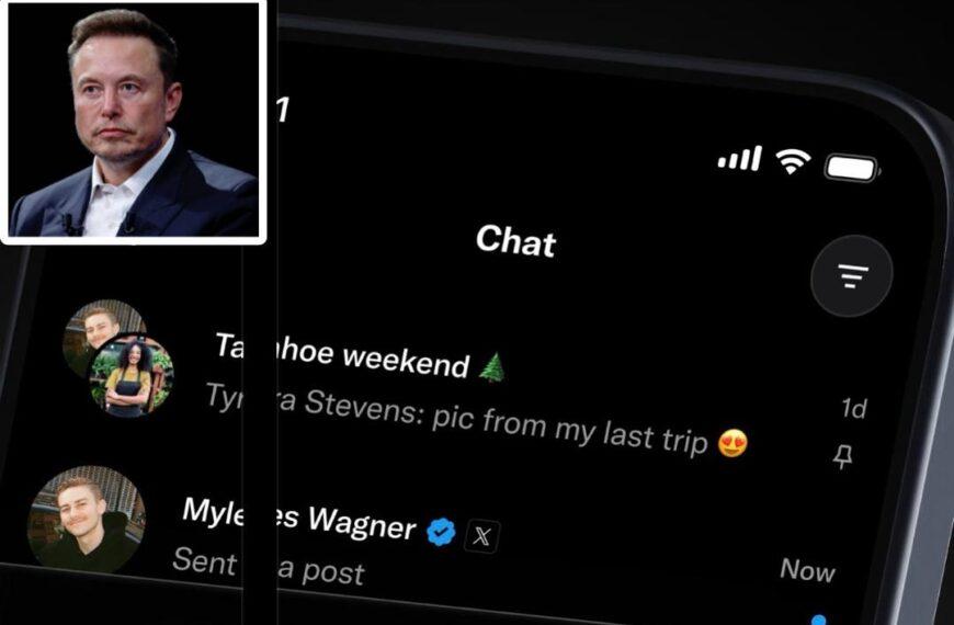 XChat messaging app interface on a smartphone, showing chats and features as users react to its launch and compare it to existing messaging platforms.