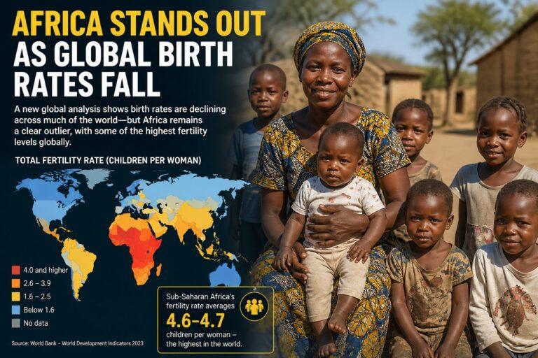 Africa stands out as global birth rates fall, raising questions over poverty and population growth