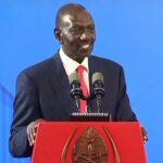 Kenya’s President William Ruto speaking during his visit to Tanzania
