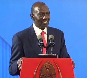 Kenya’s President William Ruto speaking during his visit to Tanzania