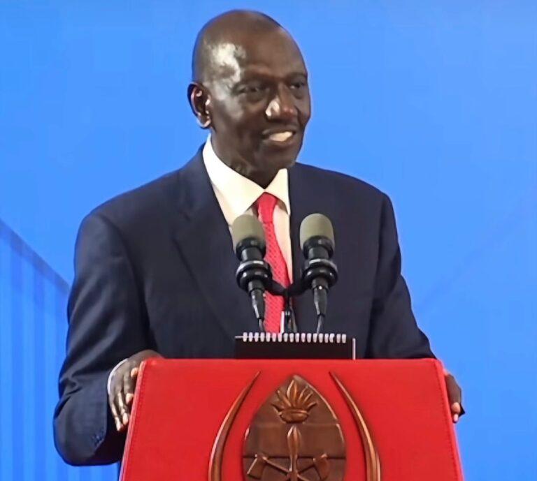 Kenya’s President William Ruto speaking during his visit to Tanzania