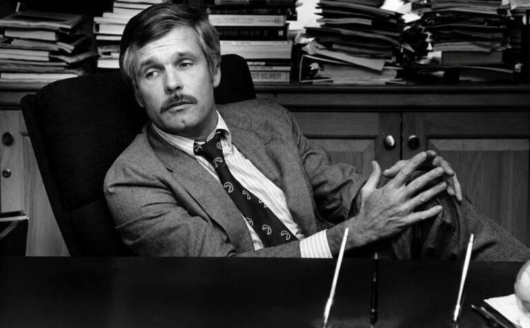Ted Turner in his office in 1982