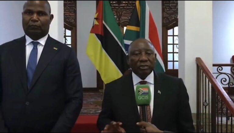 Ramaphosa commenting on the trending Xenophobic movement in South Africa, he spoke the following in Pretoria when he hosted Mozambique's President, Chapo