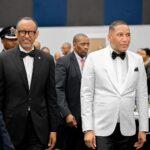 Rwanda president, paul Kagame with Botswana's Predident, Duma Boko